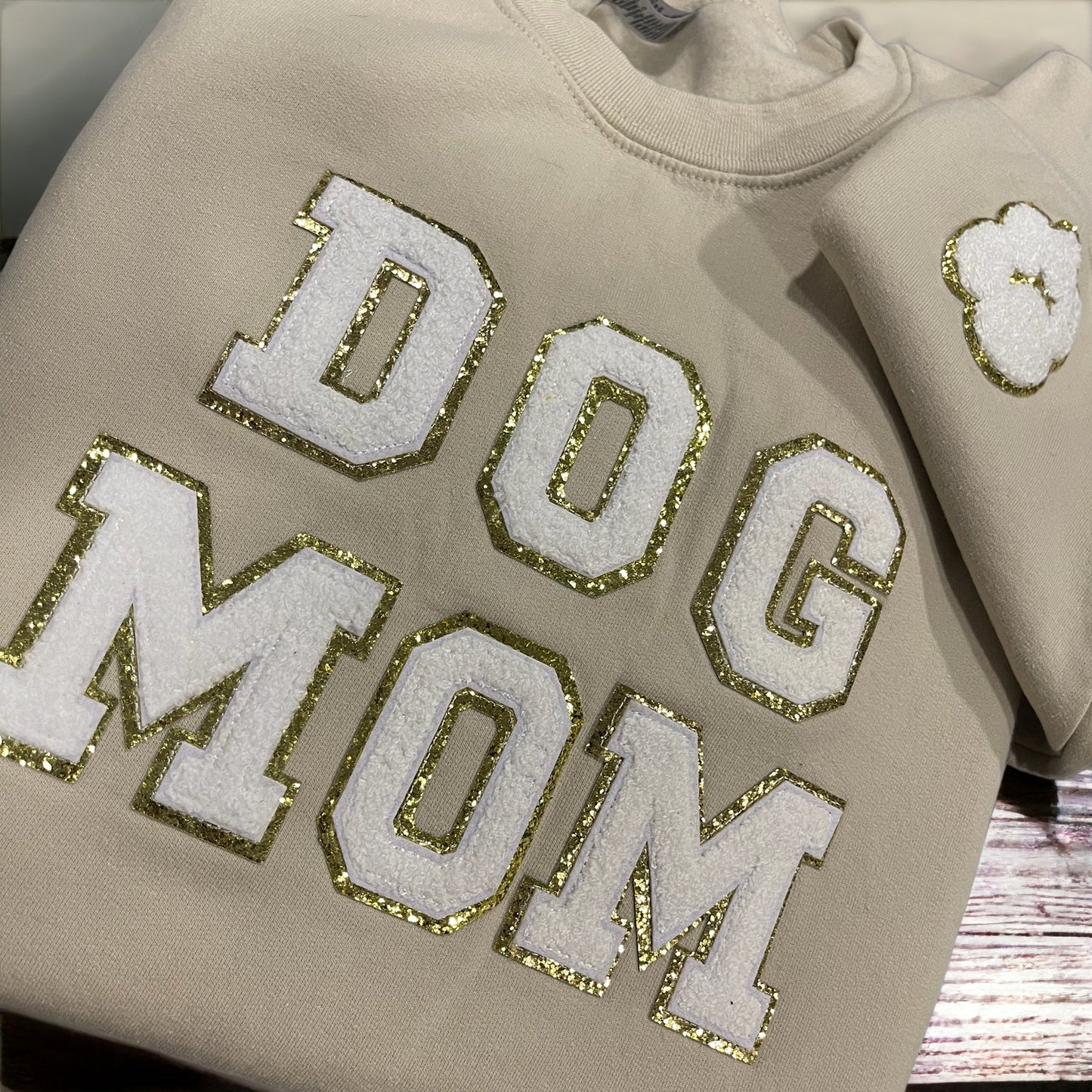 Dog Mom Patch Crewneck