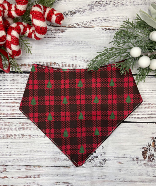 Christmas Tree Plaid Bandana