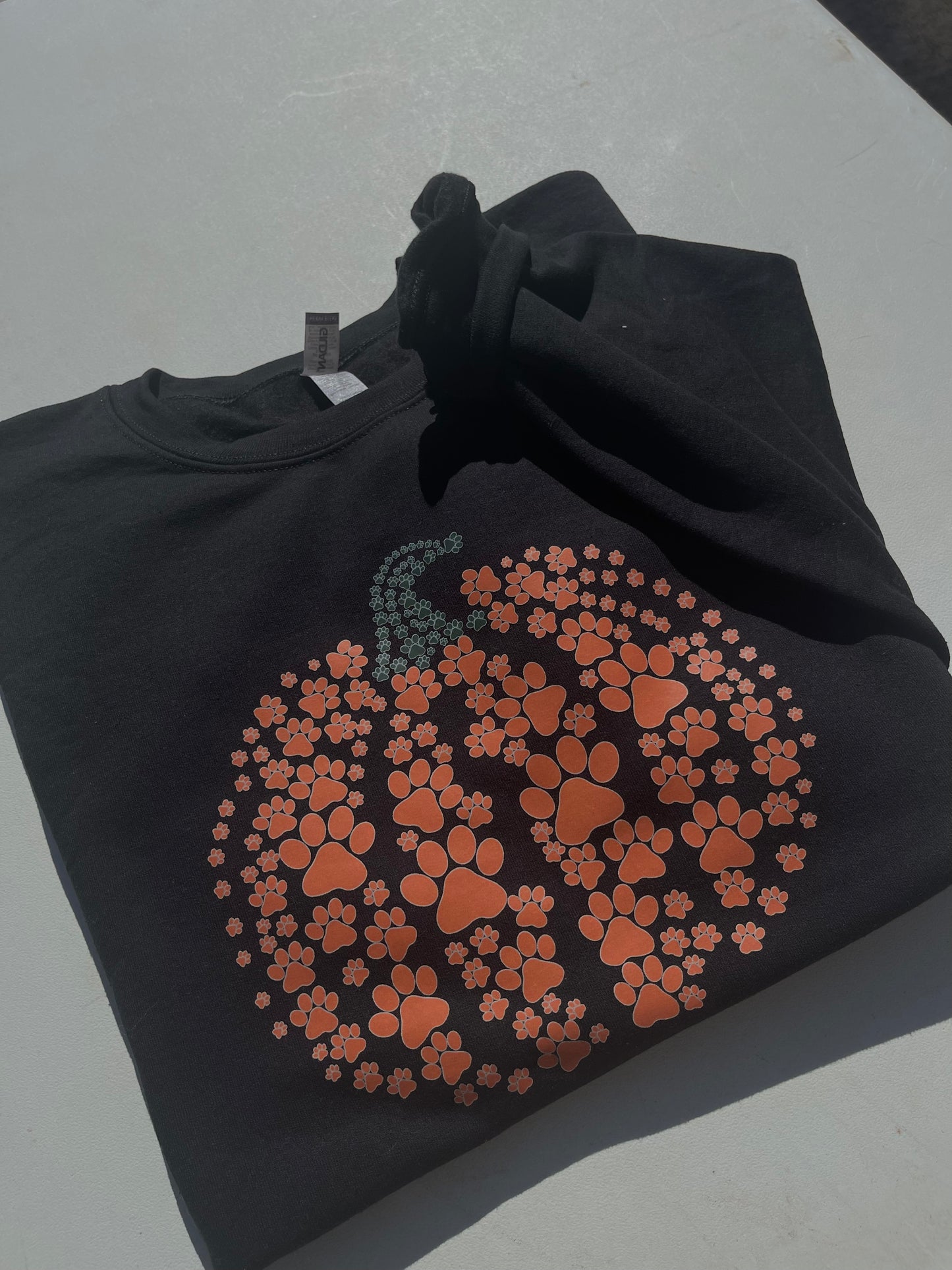 Paw Print Pumpkin Crewneck