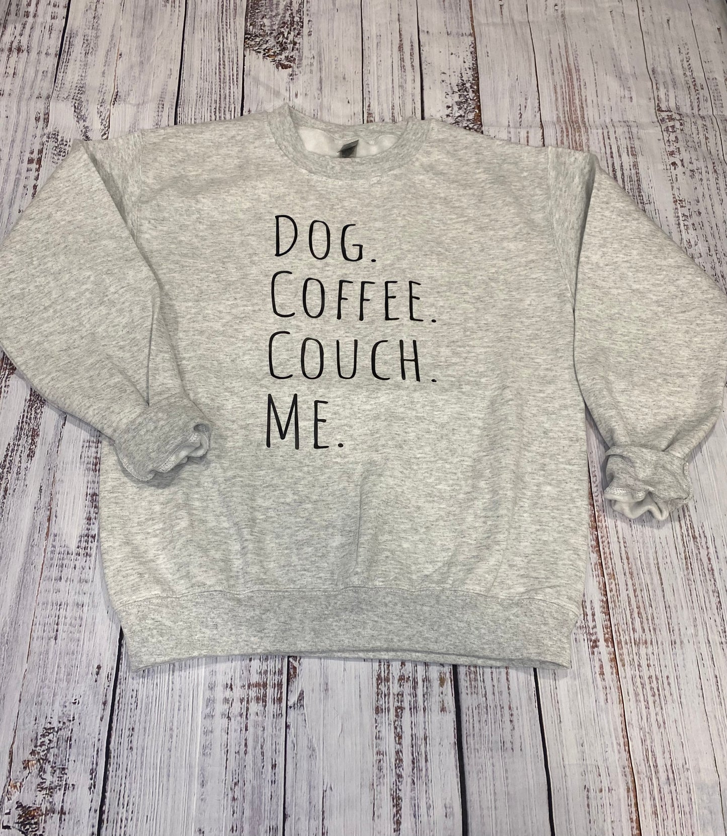 Dog. Couch. Coffee. Me.